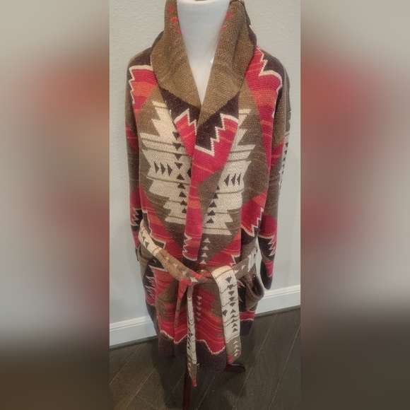 Nwt...Lauren Ralph Lauren Plus-Size Western-Print Intarsia-Knit Cardigan. - Picture 6 of 11
